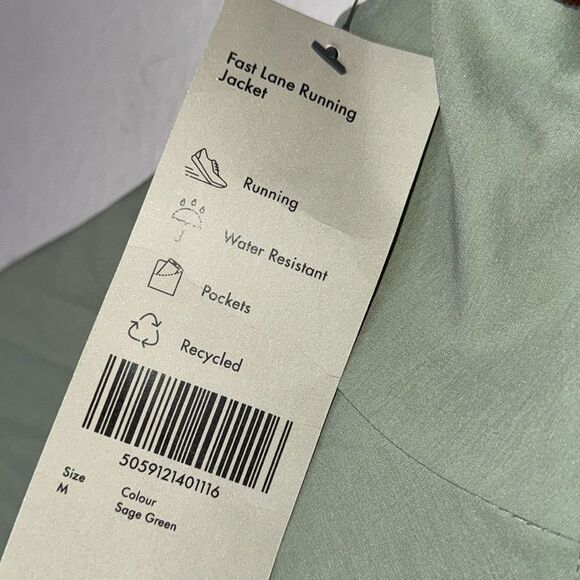 Sweaty Betty Fast Lane Running Jacket In Sage Green Size Medium - Picture 7 of 12